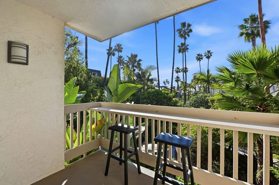 A peek of the ocean from the living room balcony