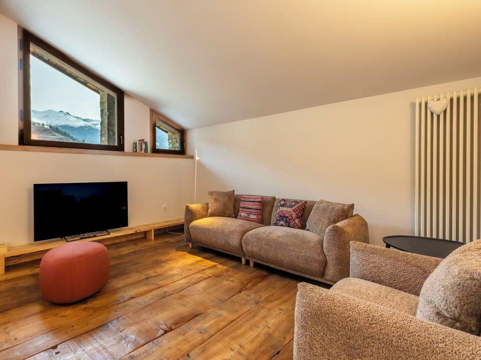 Interior Design, Furniture, Flooring, Couch, Floor, Wood, Ceiling, Room, Living Room, Wood Flooring