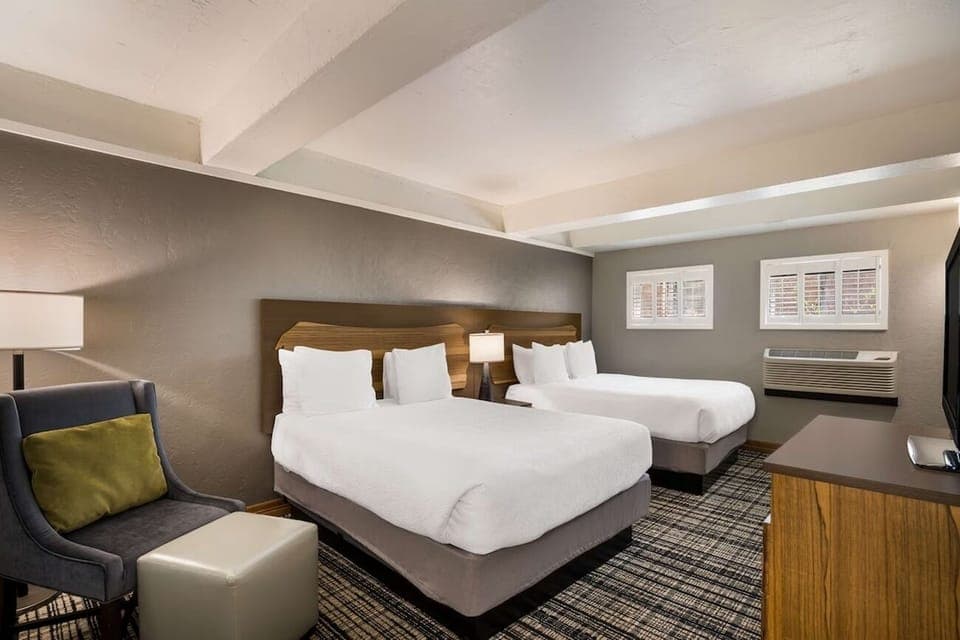 Drift off peacefully on plush beds in a calm, quiet space.