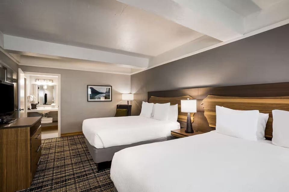 Spread out with two queen beds for effortless shared stays.