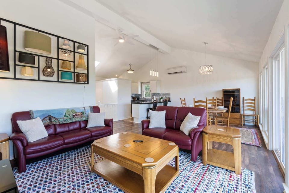 Spacious open concept living room.