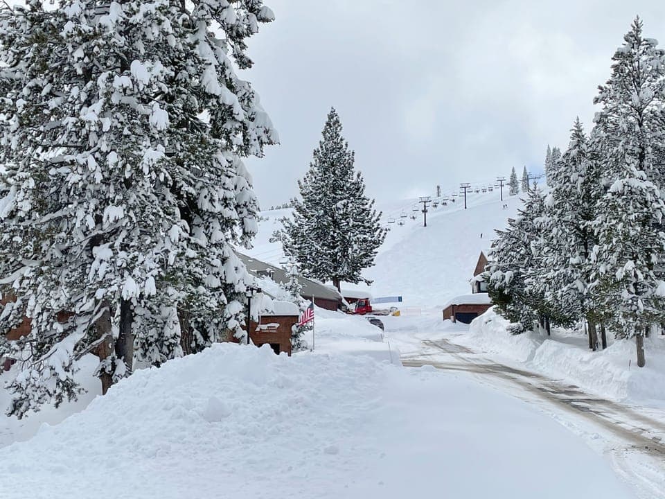 View of ski mountain from condo