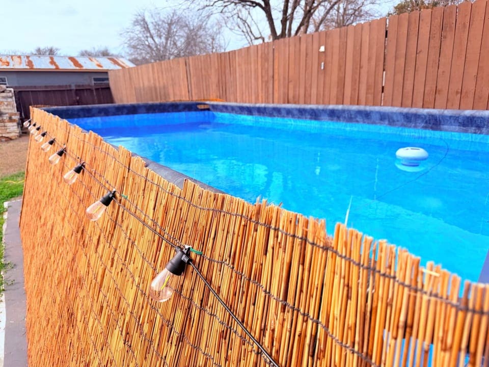 NEW! Year round private pool. 4.5ft deep x 19ft long and 9ft wide. Child proof pool safety lock for access!