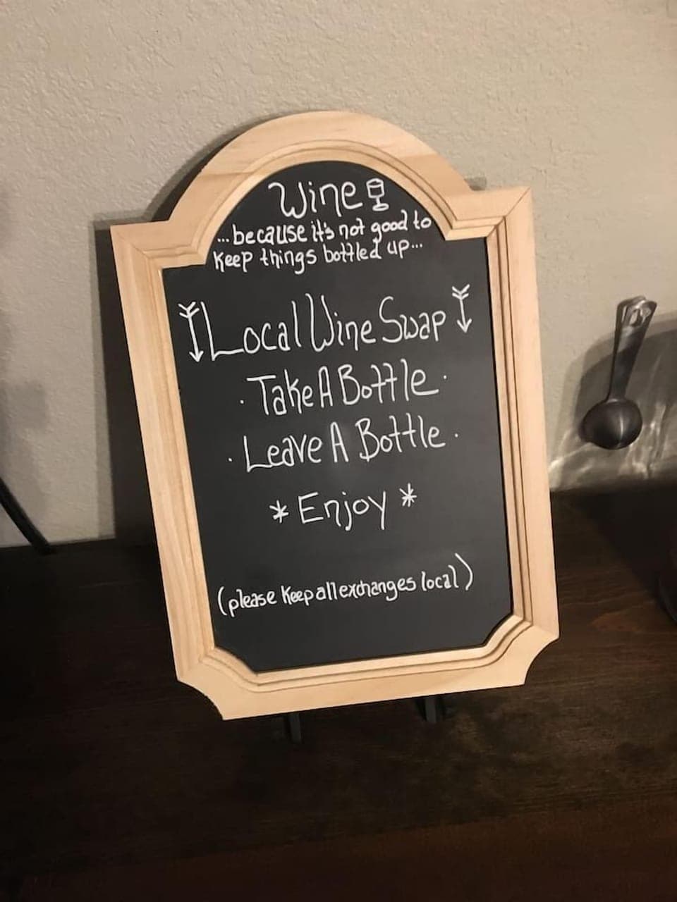 Local wine exchange! 