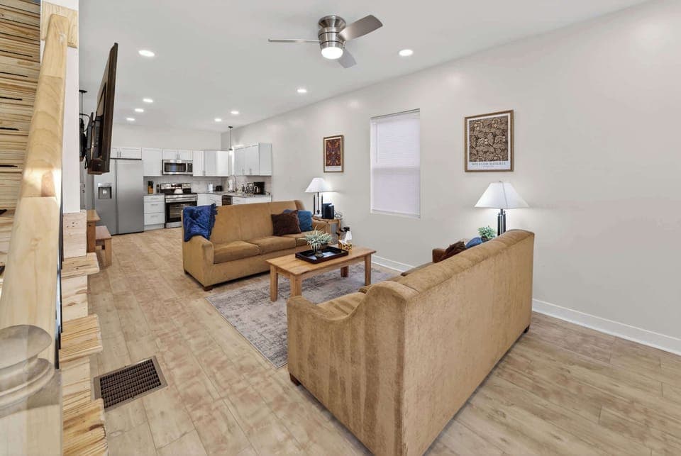 Living Room with View to the Kitchen