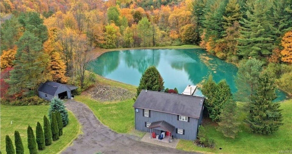 Our private, waterfront ski cabin retreat