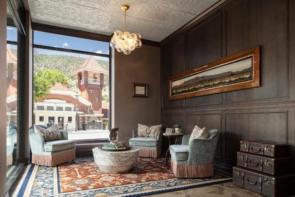 Sip coffee by the window while mountains frame your view.