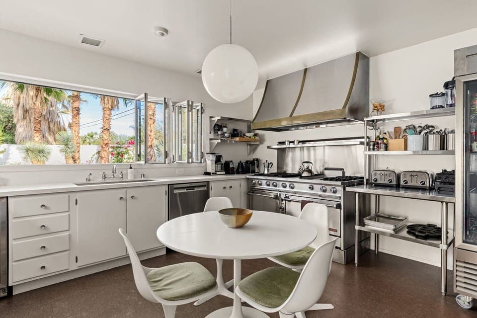 Central chef's kitchen.