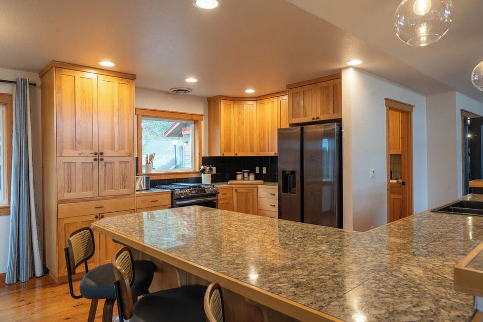 Plenty of space in the well appointed kitchen for cooking