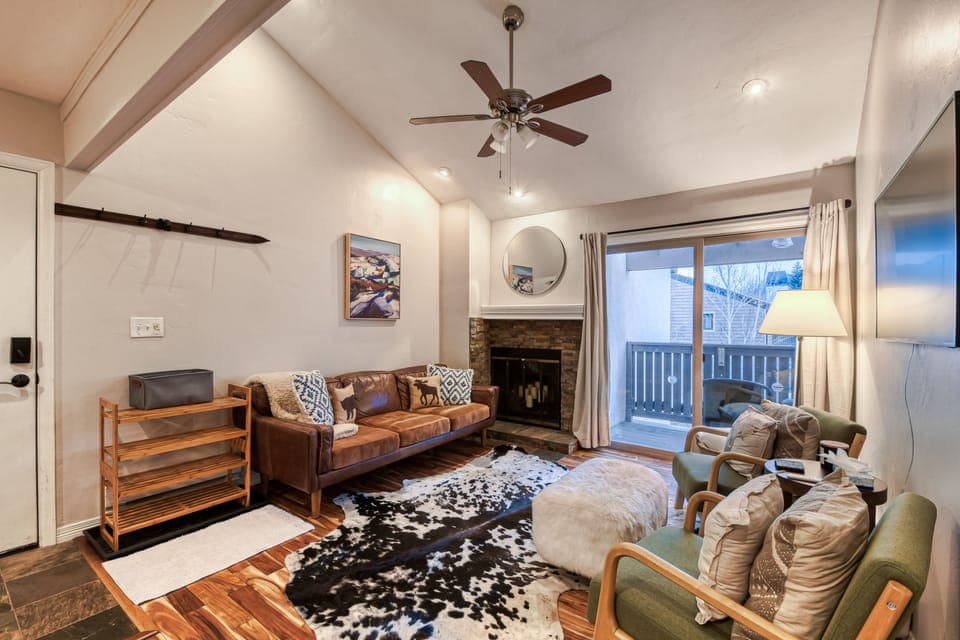 Cozy up in your mountain retreat by the fireplace