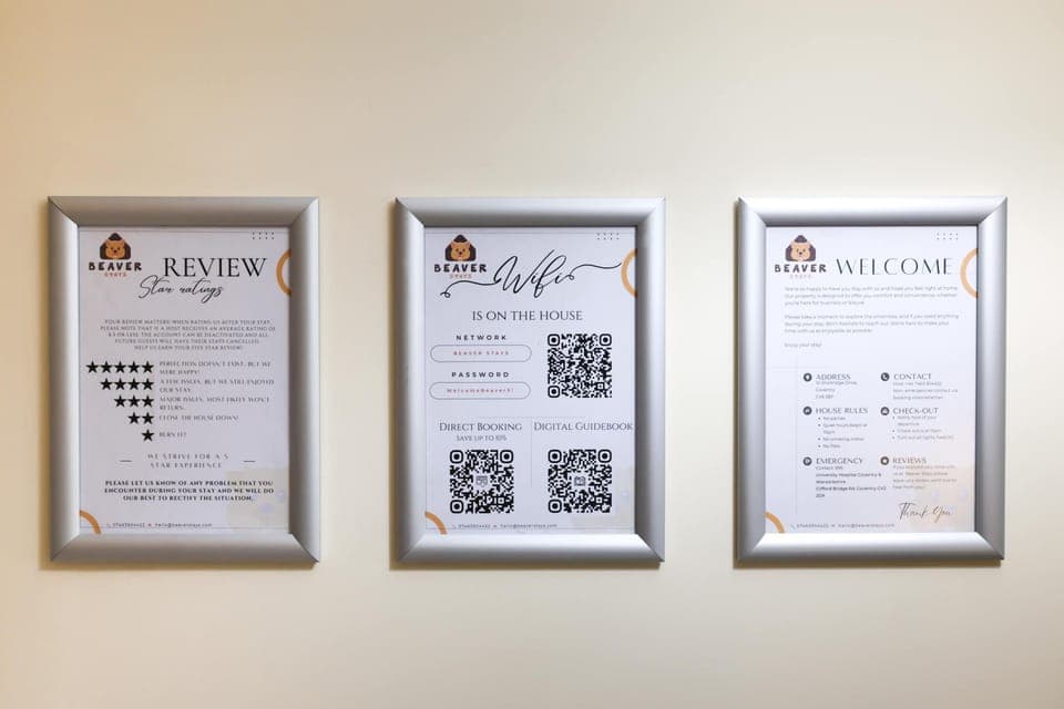 Downstairs Hallway showing information posters