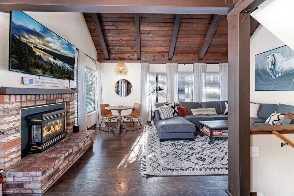 Living room with sectional sleeper sofa