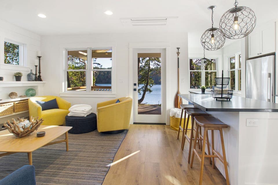 Living room and kitchen