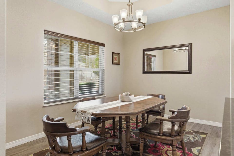 Make mealtime memories together at the dining table, seating 4​