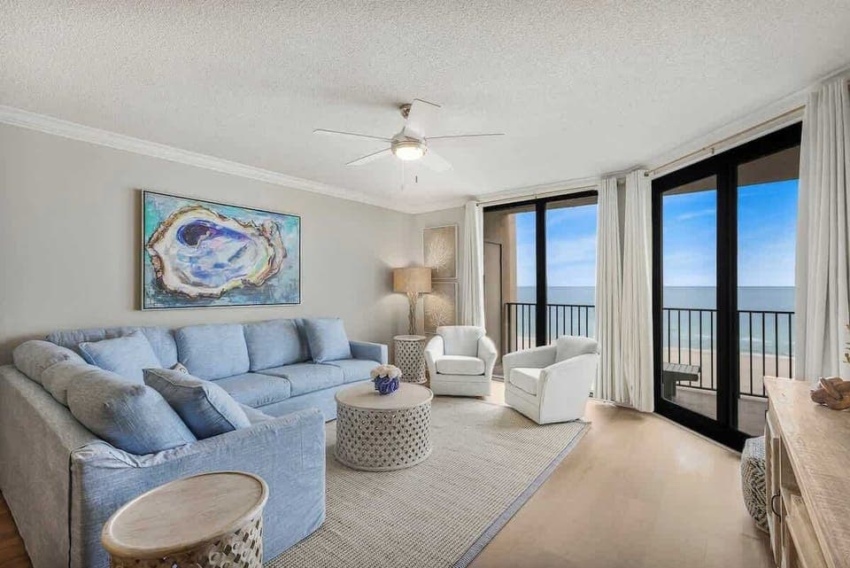 Gulf views from the living room