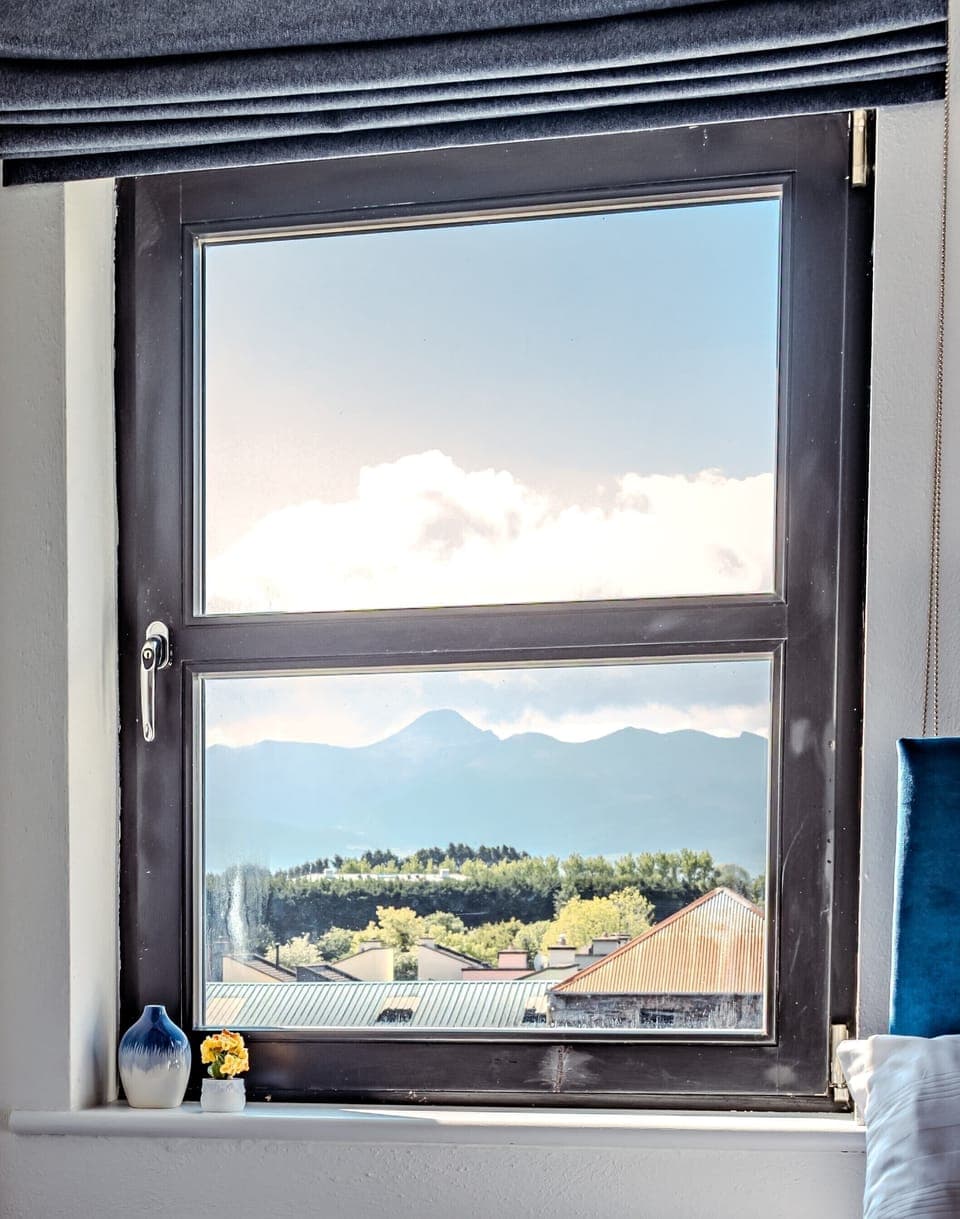 Navy bedroom view