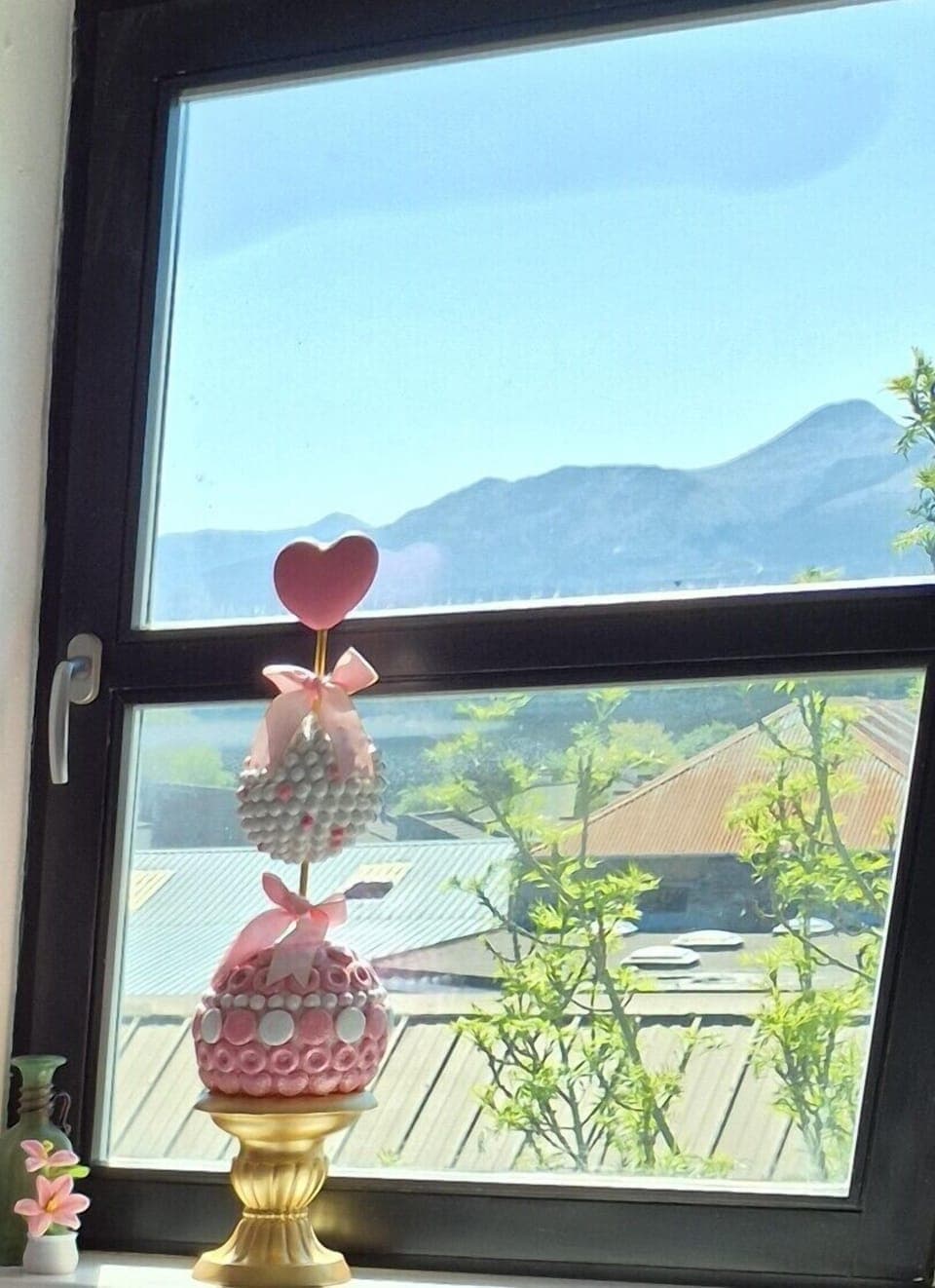 Pink bedroom view