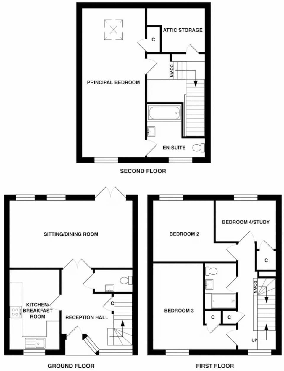 Floor plan | Surf Cottage, Cromer