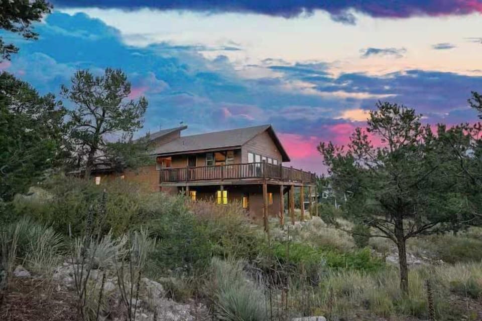 Sunset and big mountain views