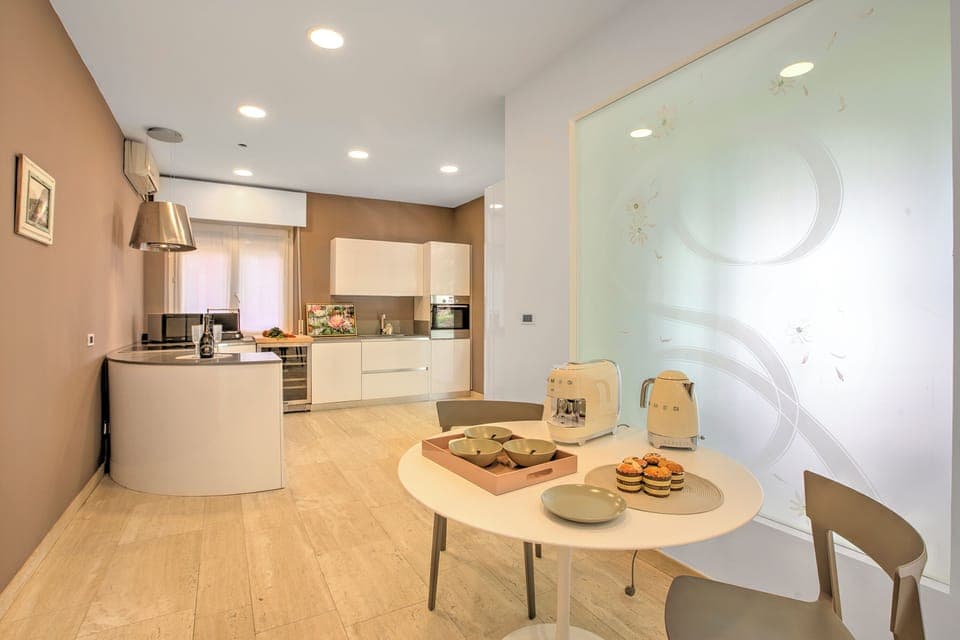 Kitchen and dining area