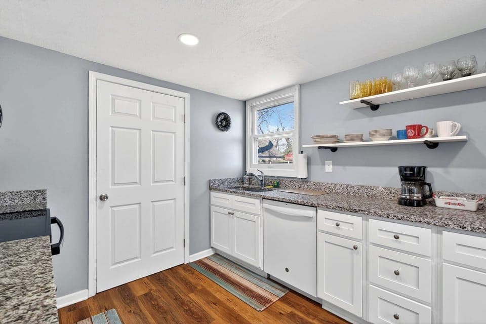 Kitchen: Start your day right with fresh coffee and a functional kitchen ready for your group.