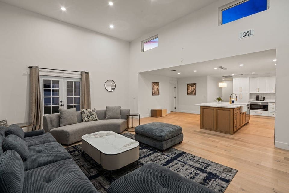 Seamless flow between living and dining areas