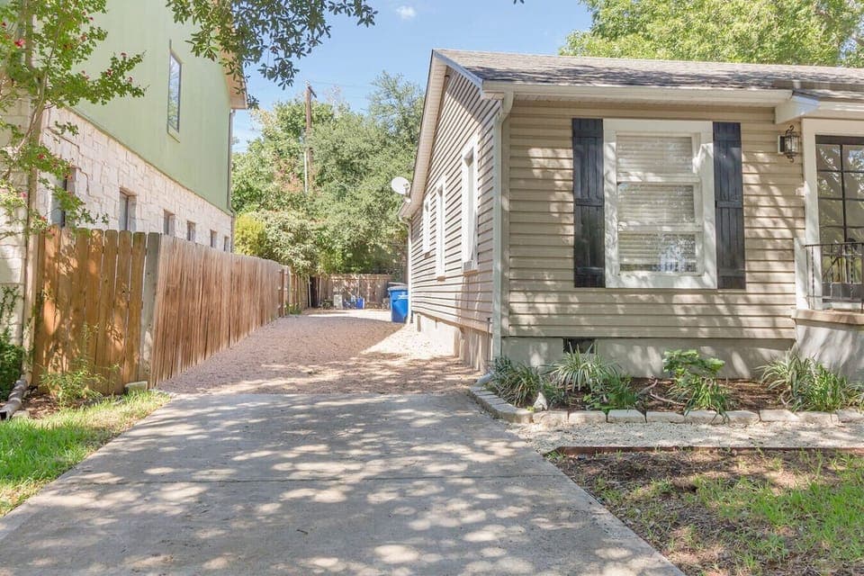 Curb appeal and a place to park. Welcome to your home base!