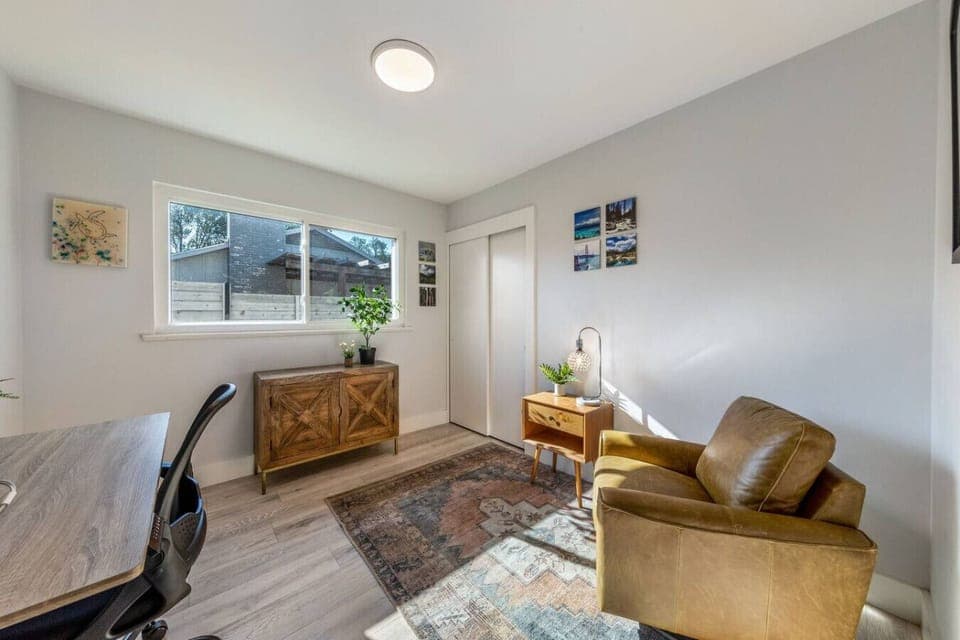 A quiet corner office so work fits neatly into your getaway.