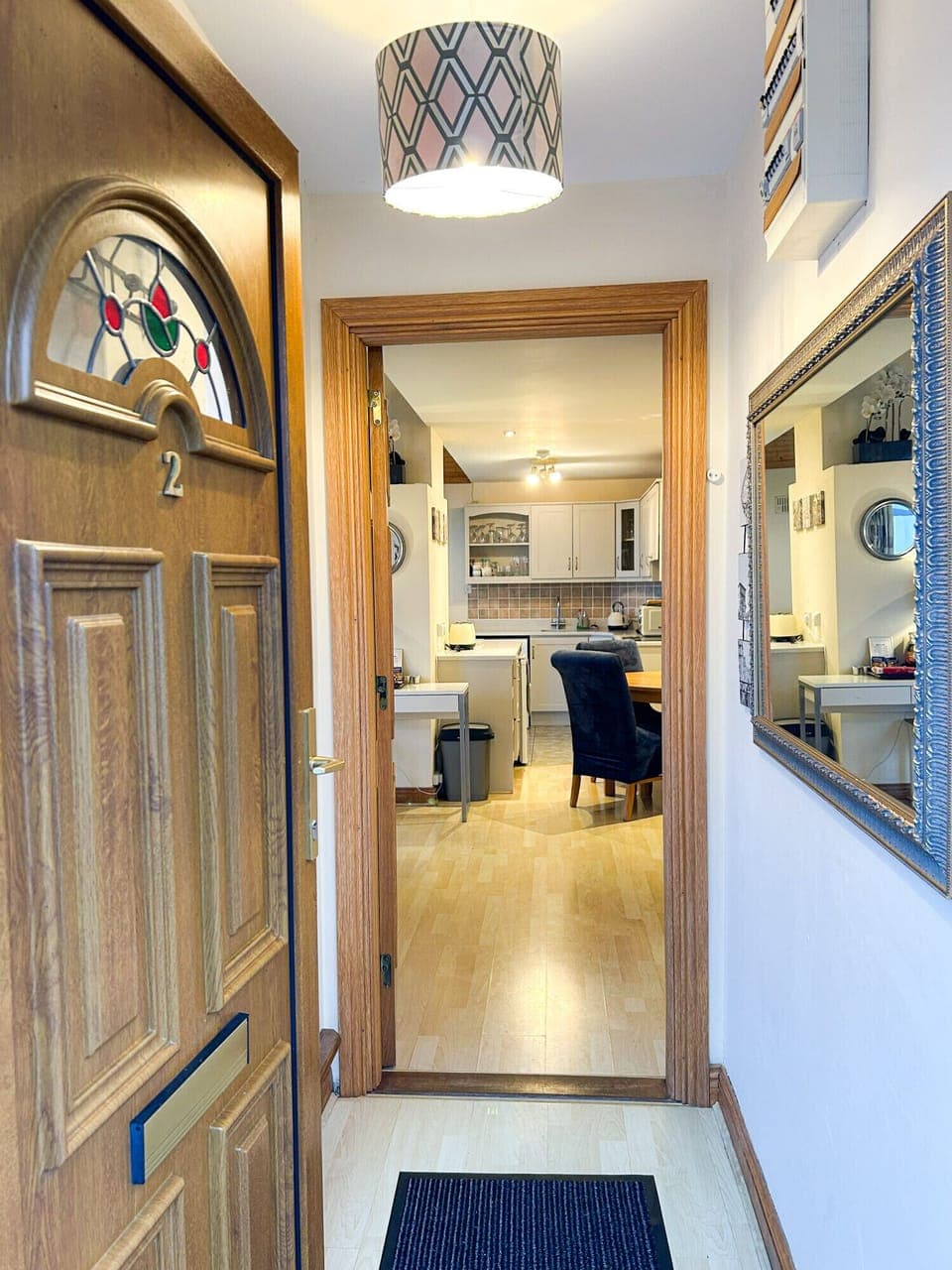 Glasson Mews Holiday Home No. 2. Bright hallway modern home.