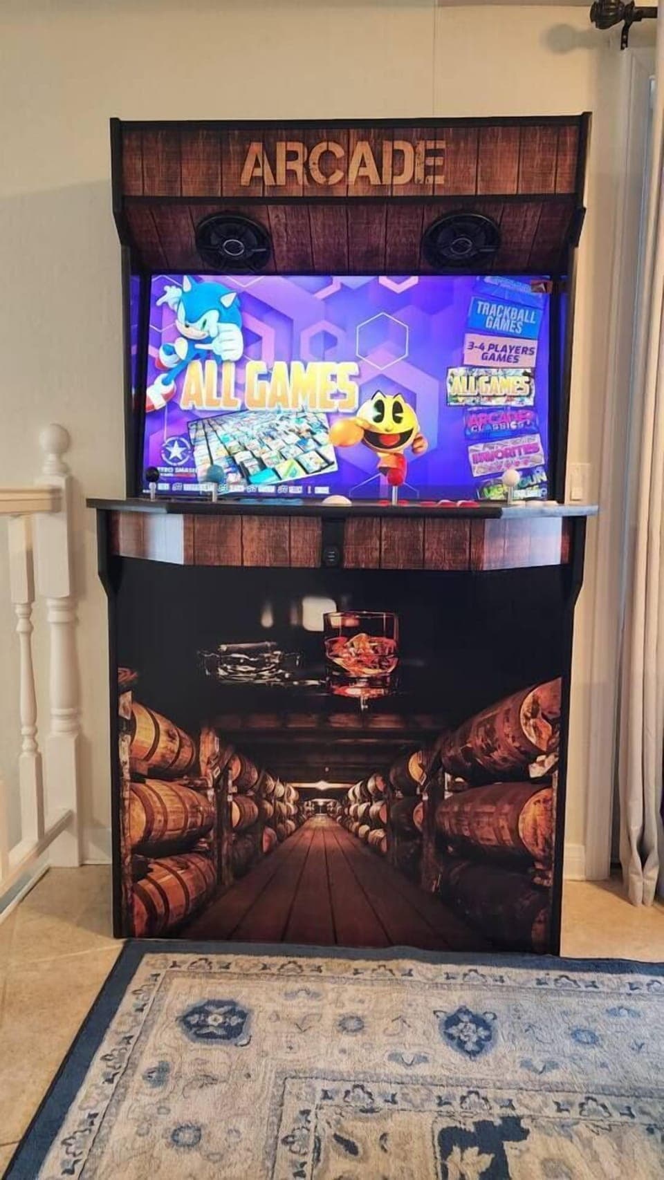 Our custom arcade features hundreds of classic games for endless family fun.