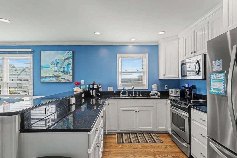 Fully equipped kitchen for preparing meals at home