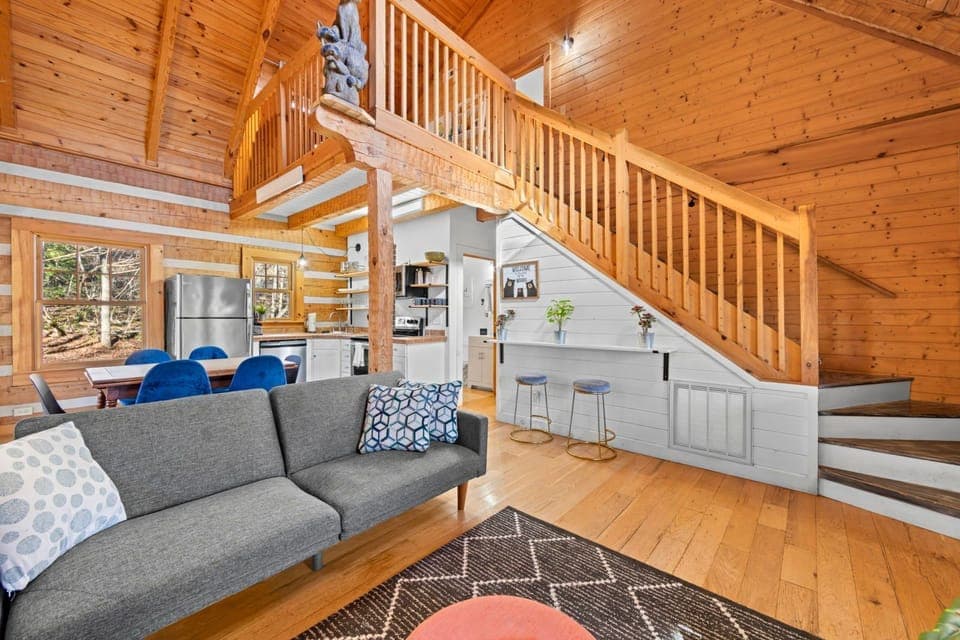 Explore multi-level living with impressive wood features and a bright, open design that invites relaxation.
