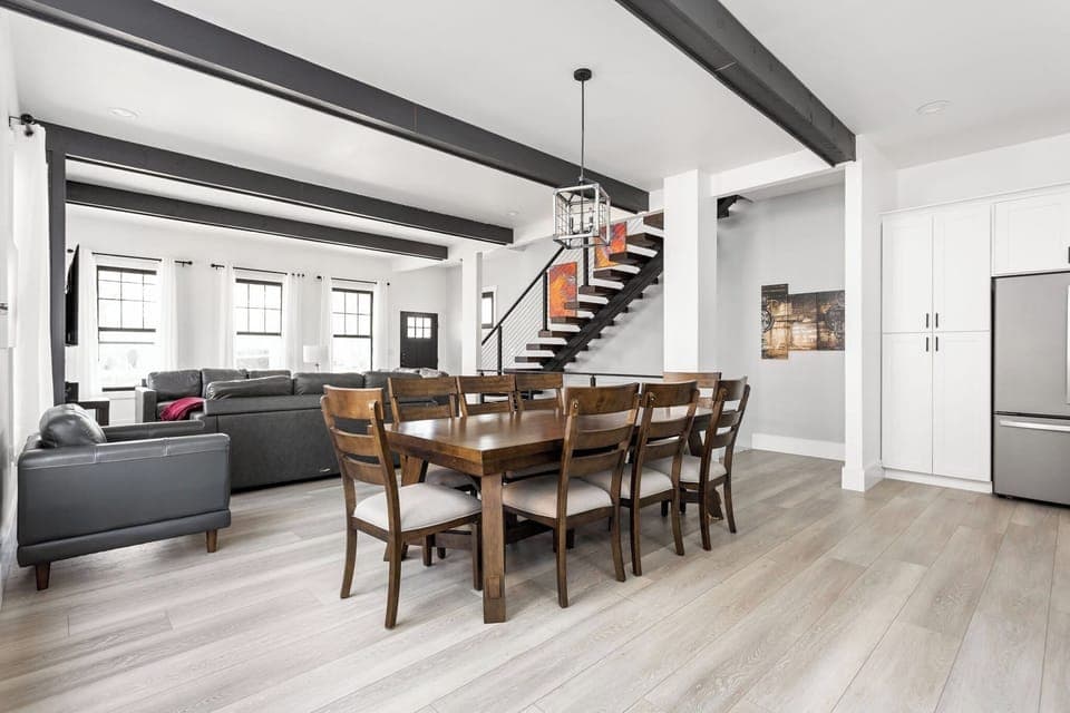 Open Concept Living and Dining Space