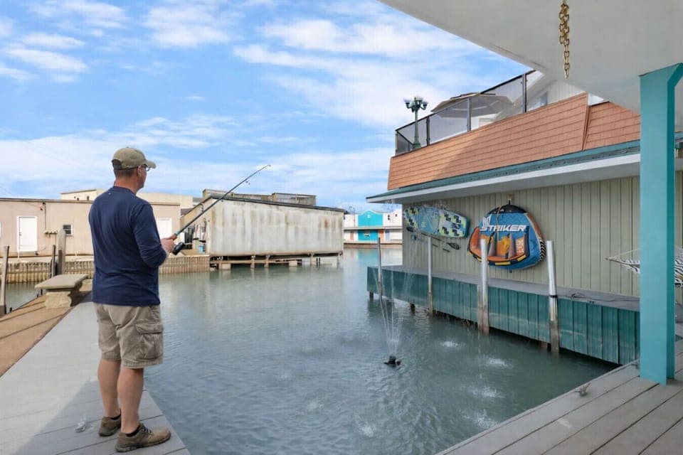 Cast a line right from the private dock and enjoy waterfront fun at your doorstep