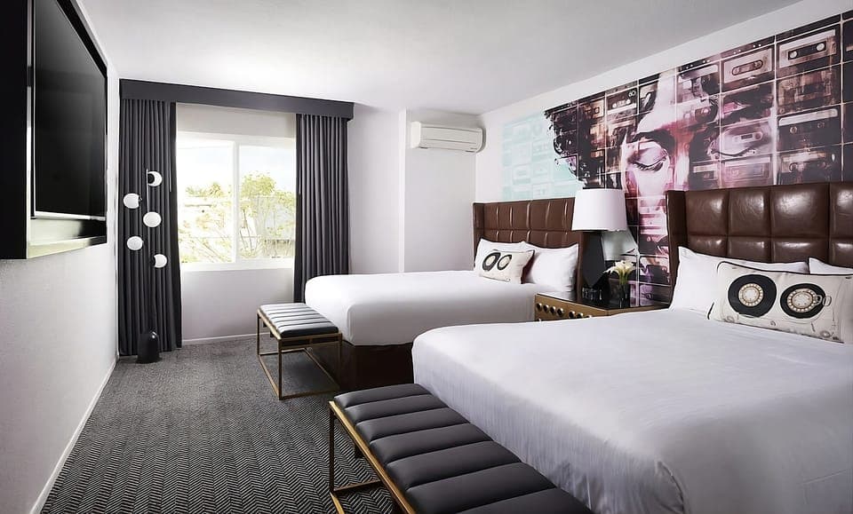 Settle in comfortably with spacious walkways and blackout drapes.