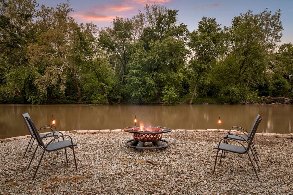 Sit back and relax (cautiously) by the river!