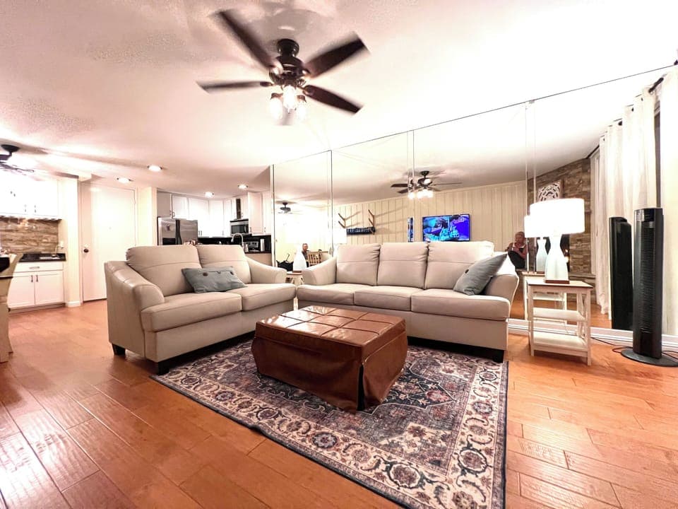 Brown ottoman we have 2 that convert to a twin size beds.