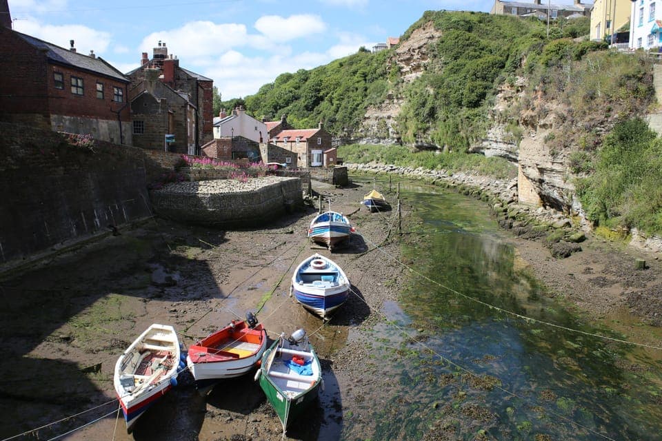 the beck at low tide