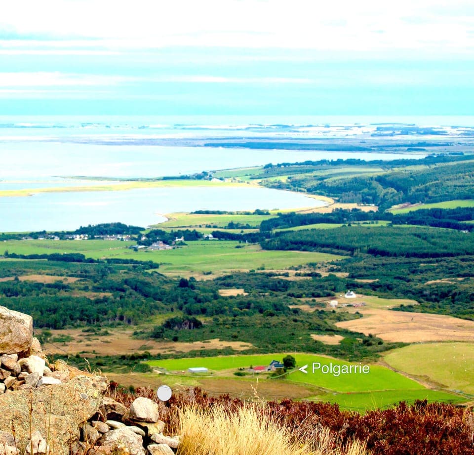 View from hill above Polgarrie House