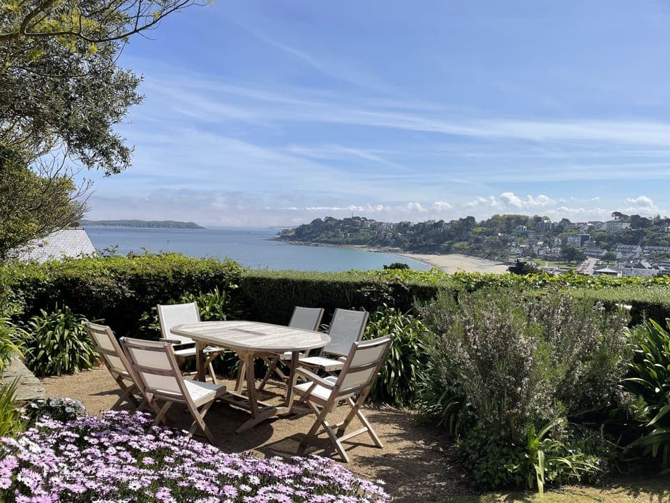 Garden looking on to Trestraou Beach