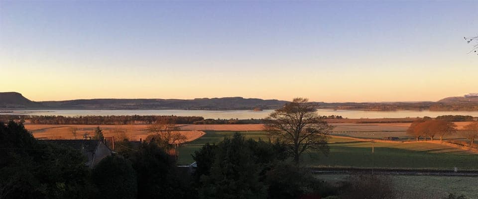 Looking out from the master bedroom at sunrise