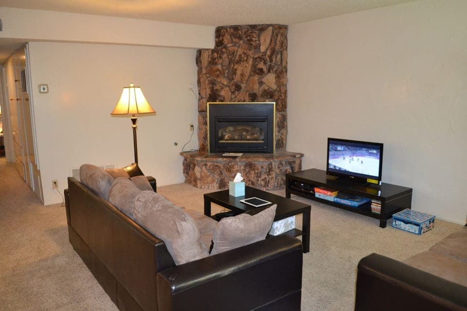 Living room with fire place