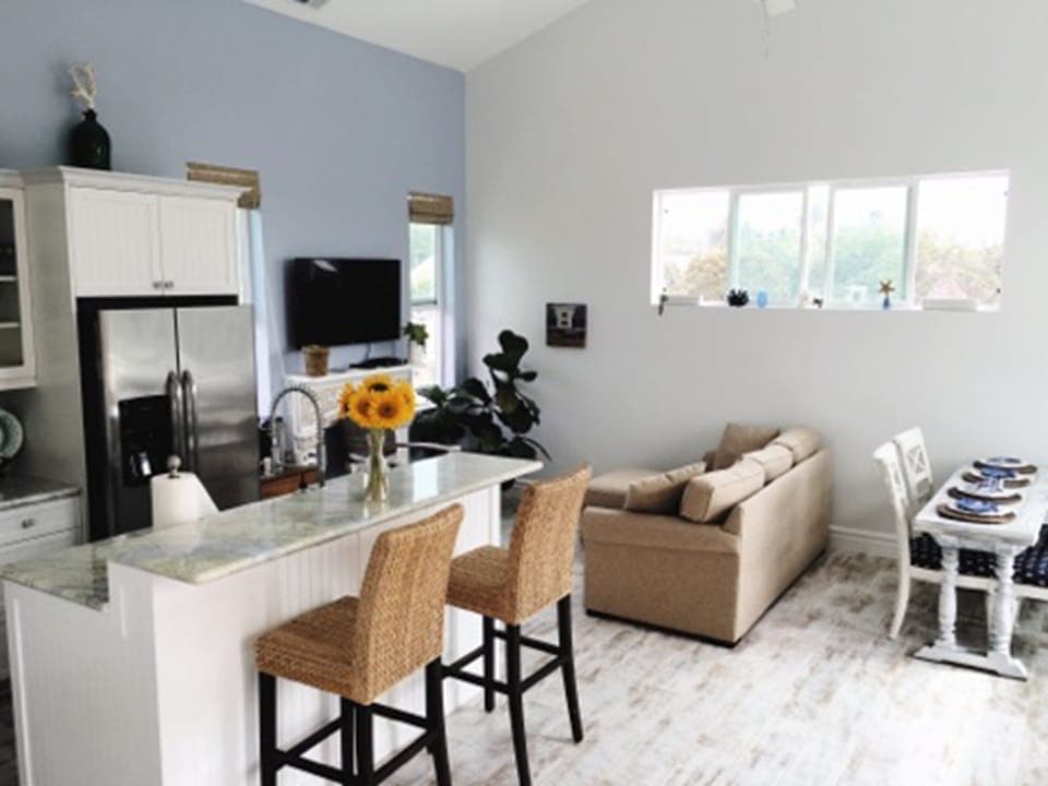 Open concept kitchen and living room