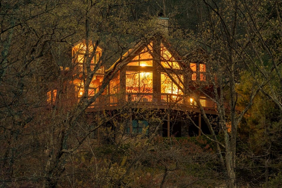 Nestled in the woods high above the Massanutten resort.