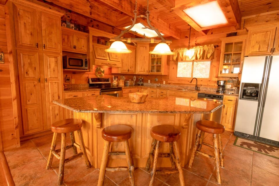 Fully appointed kitchen with everything you need for meal preparation.