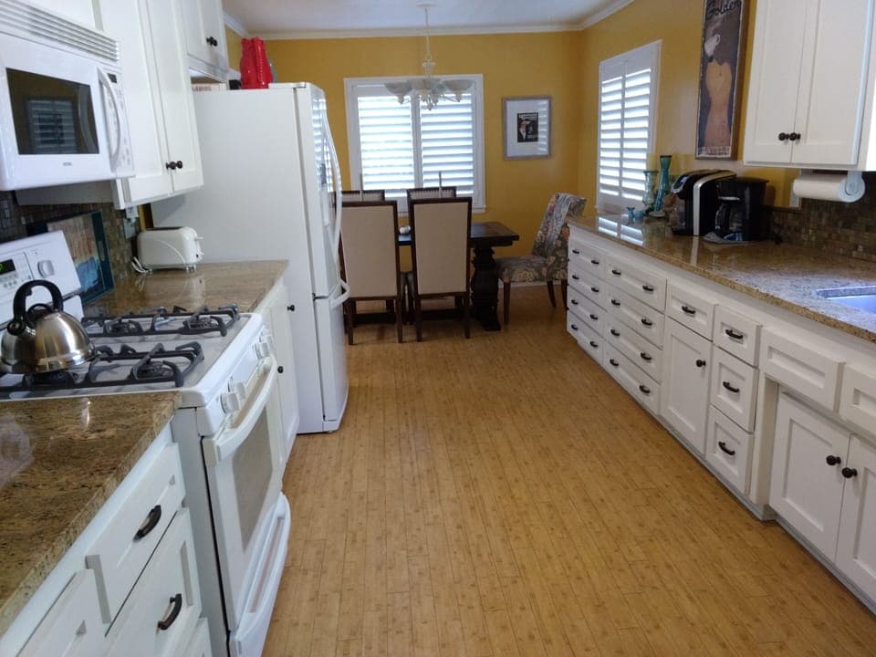 updated kitchen with granite countertops