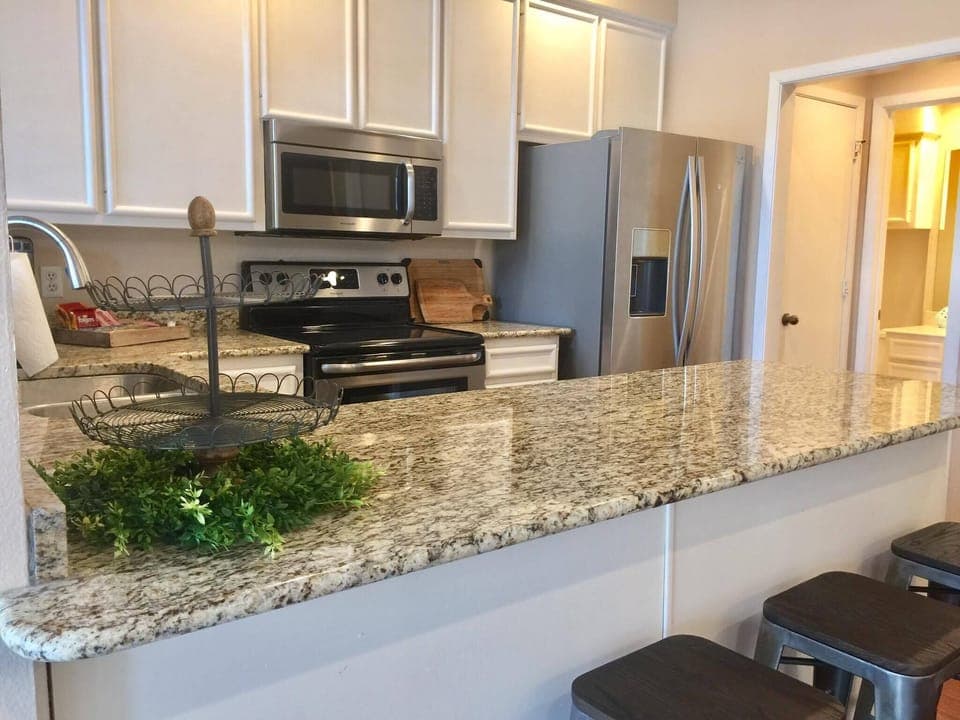 GRANITE COUNTER TOPS TOP OF THE LINE STAINLESS STEEL APPLIANCES