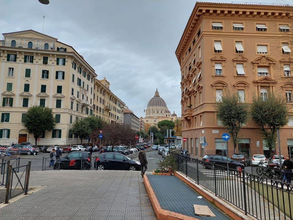 View of S. Peter church from the street