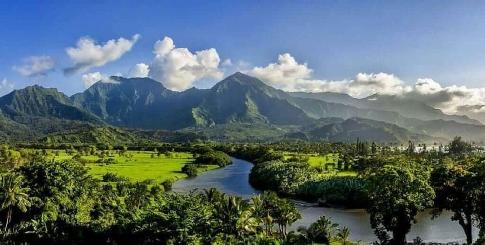 Kayak or SUP along the Hanalei River - a few minutes drive away