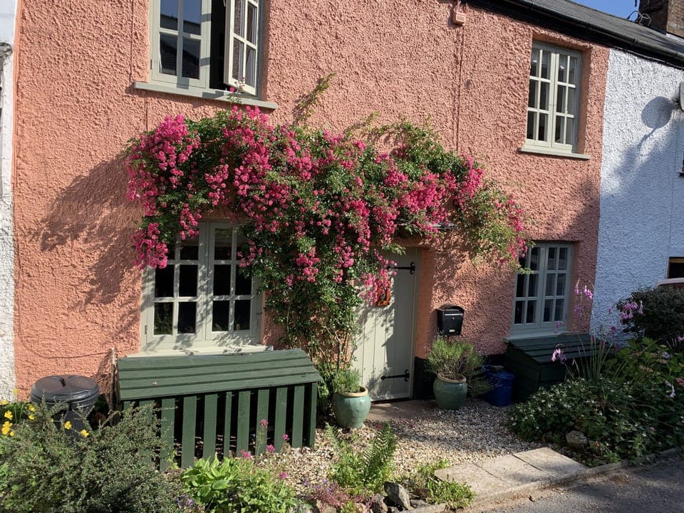 Sausage Cottage - looks small on the outside but is joined to a two story barn 